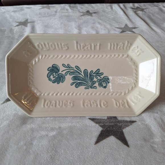 Pfaltzgraff‎ Platter Bread Loaf Serving Plate Tray Joyous Heart 12" YORKTOWNE - Picture 1 of 7